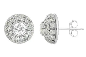 1 23/100 Carat White Gold 14kt Diamond Earrings