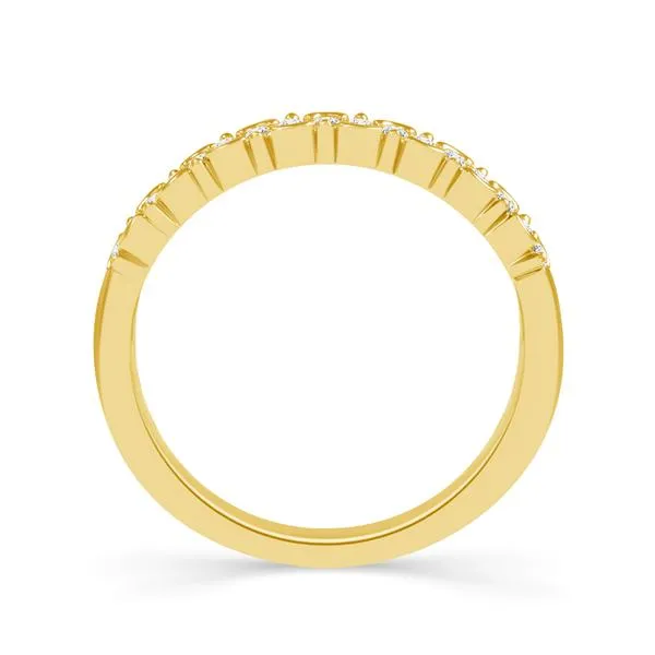 10k Yellow Gold 0.17ctw Bezel & Micro-Pave Stackable Diamond Band