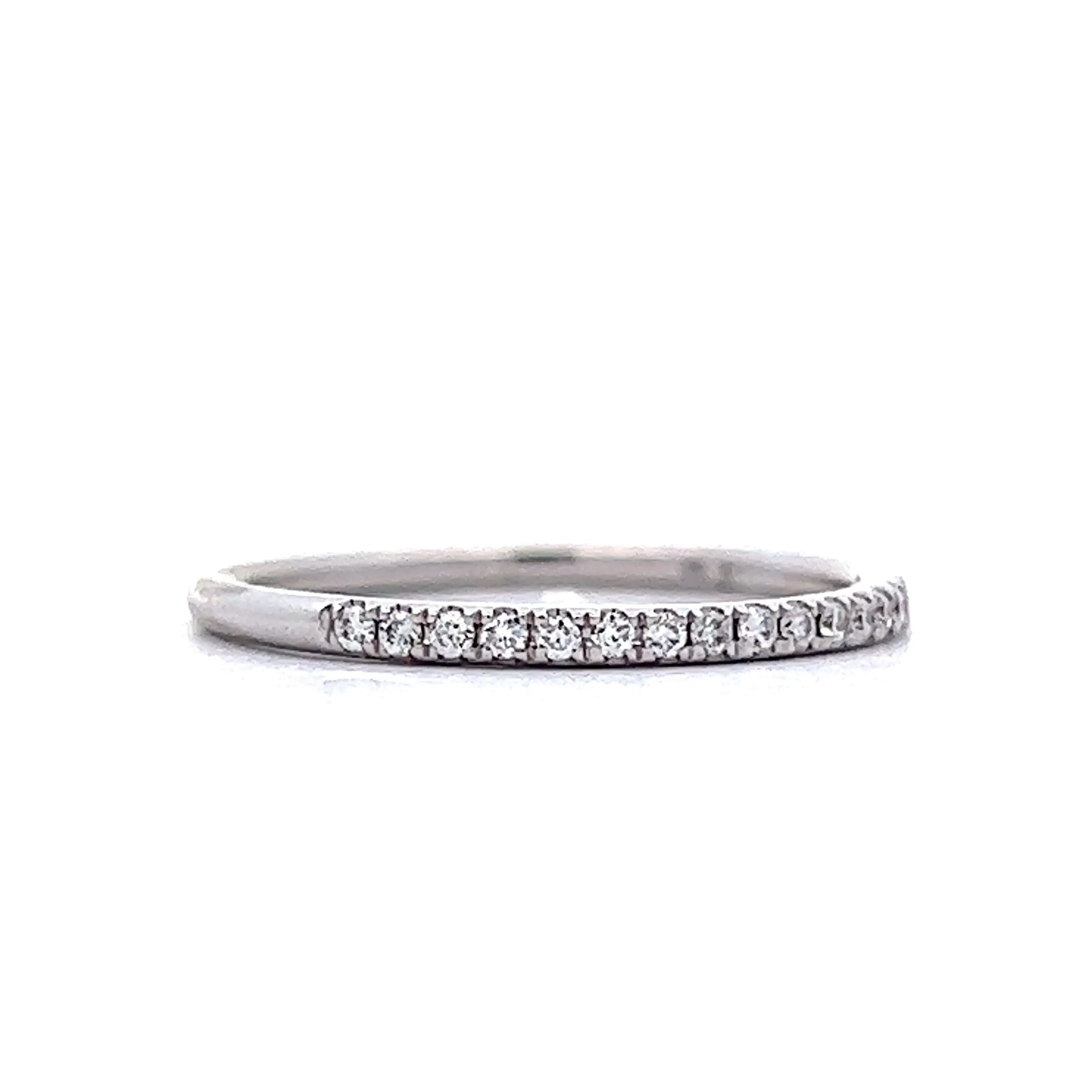 .14 Modern Diamond Wedding Band in 14k White Gold