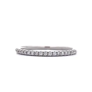 .14 Modern Diamond Wedding Band in 14k White Gold