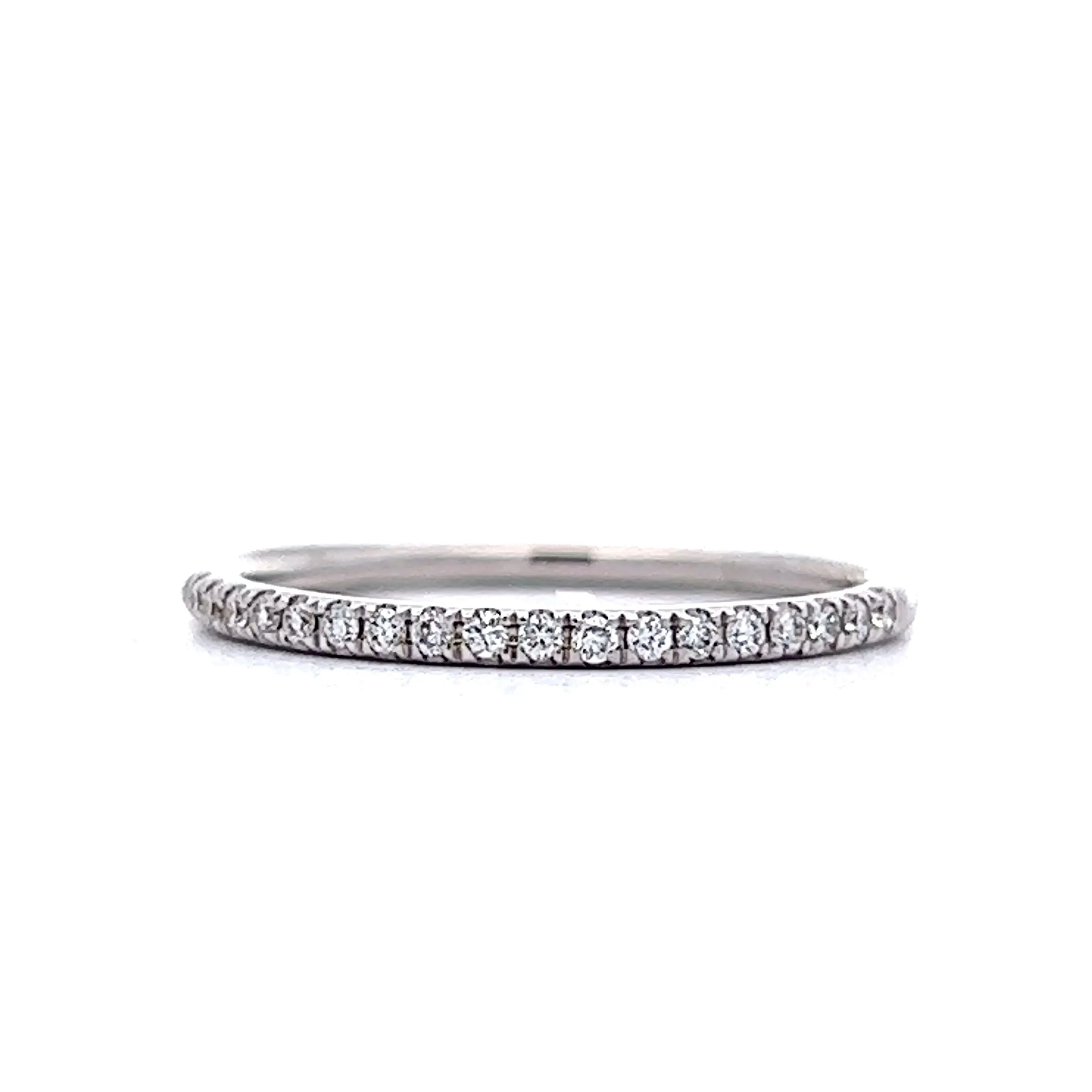 .14 Modern Diamond Wedding Band in 14k White Gold