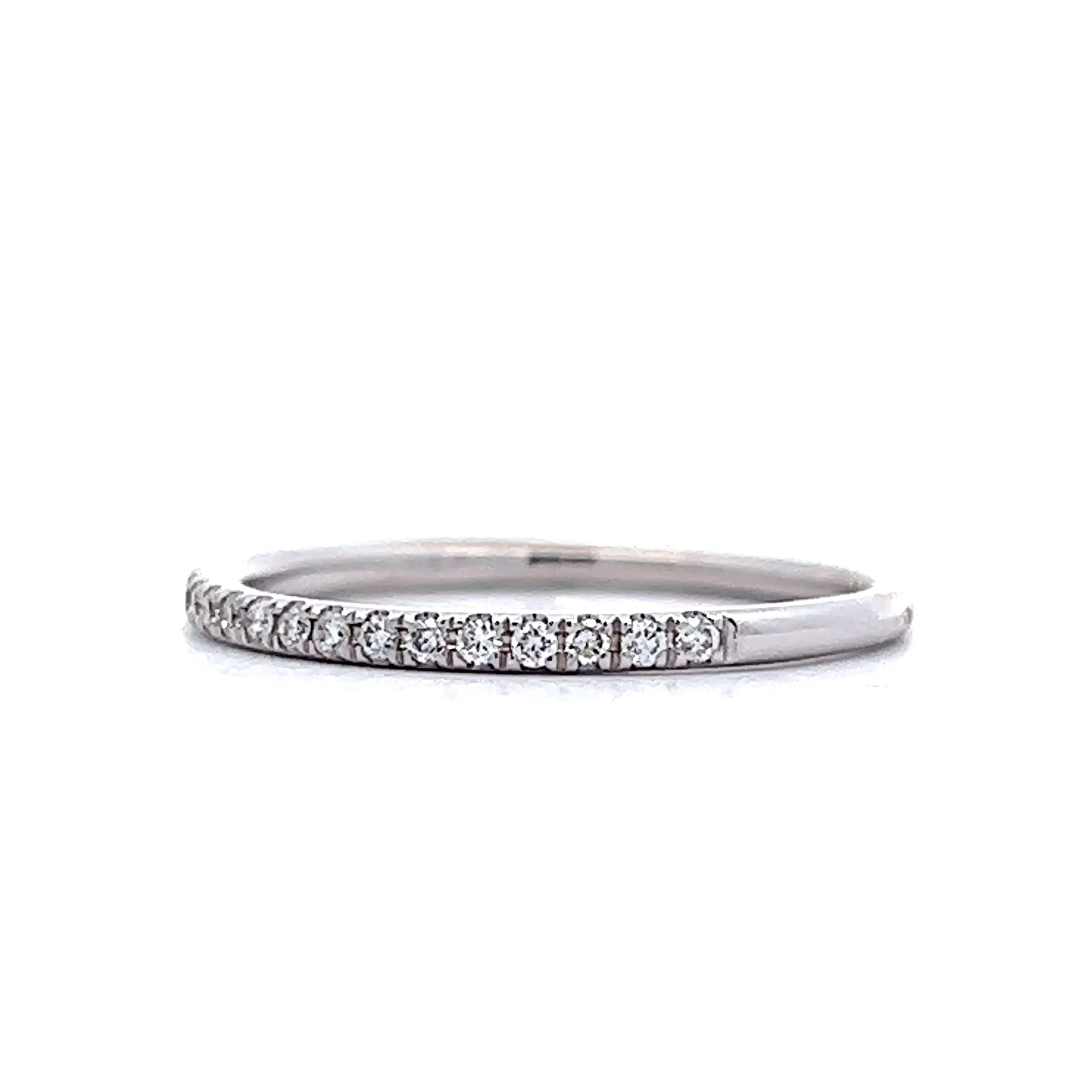 .14 Modern Diamond Wedding Band in 14k White Gold