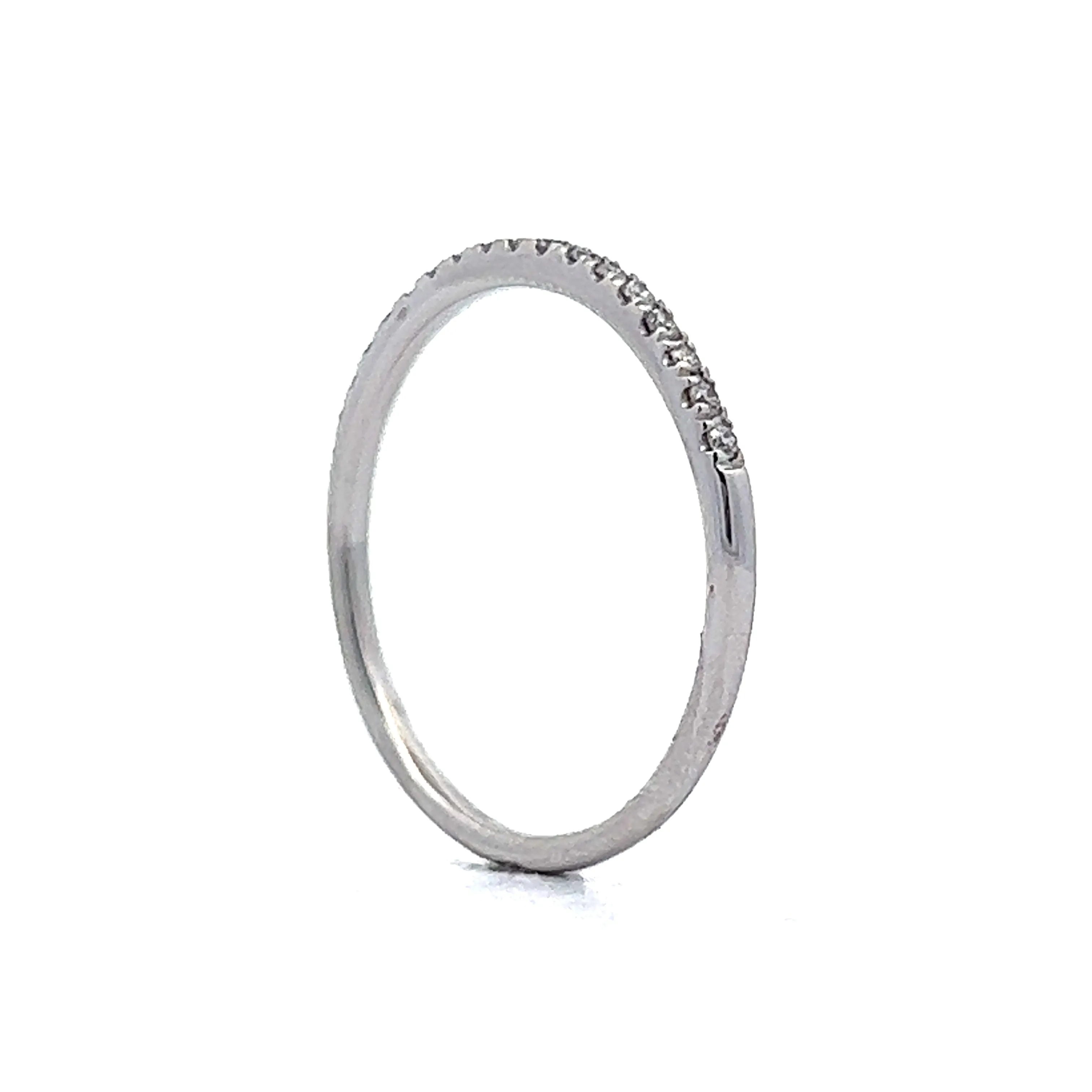 .14 Modern Diamond Wedding Band in 14k White Gold