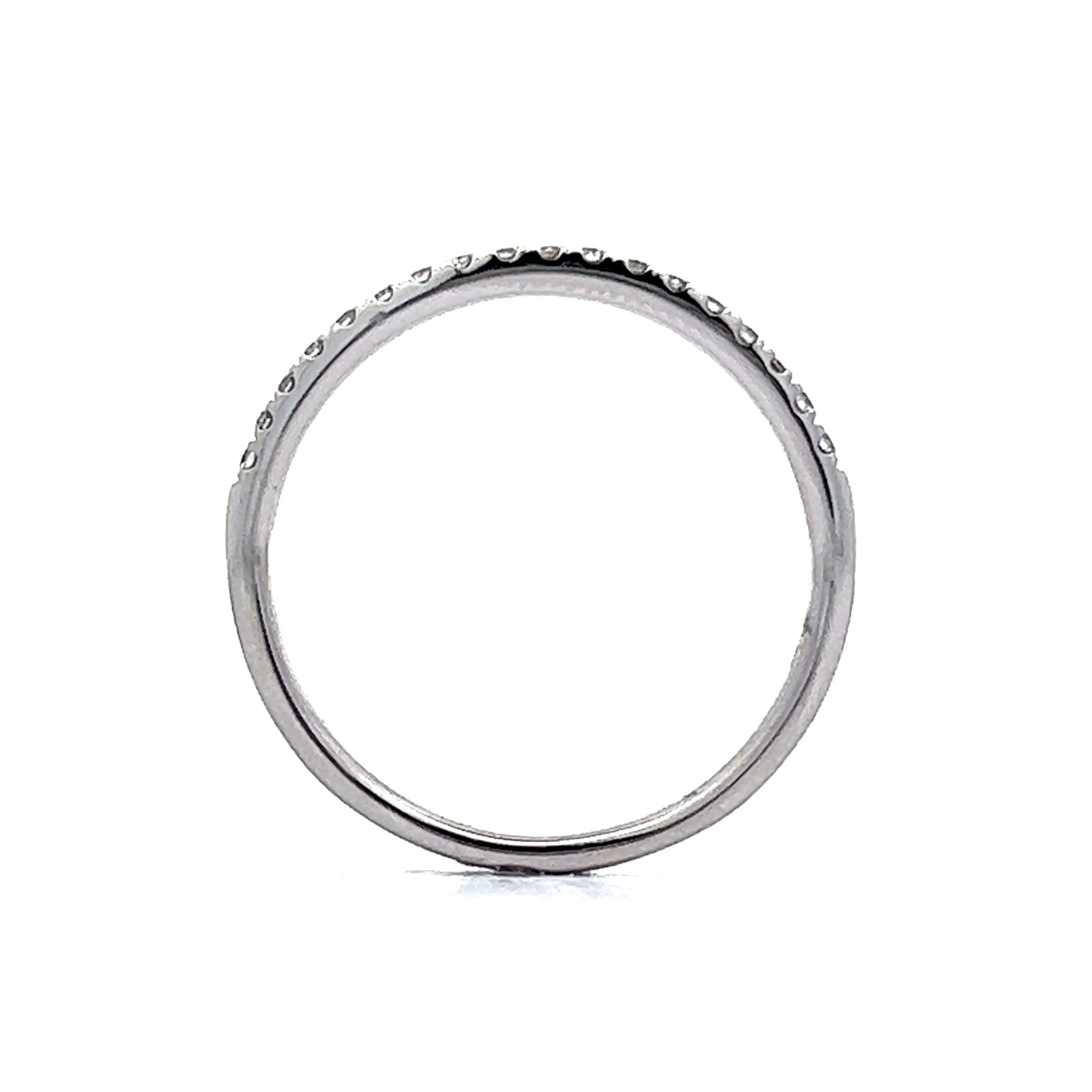.14 Modern Diamond Wedding Band in 14k White Gold