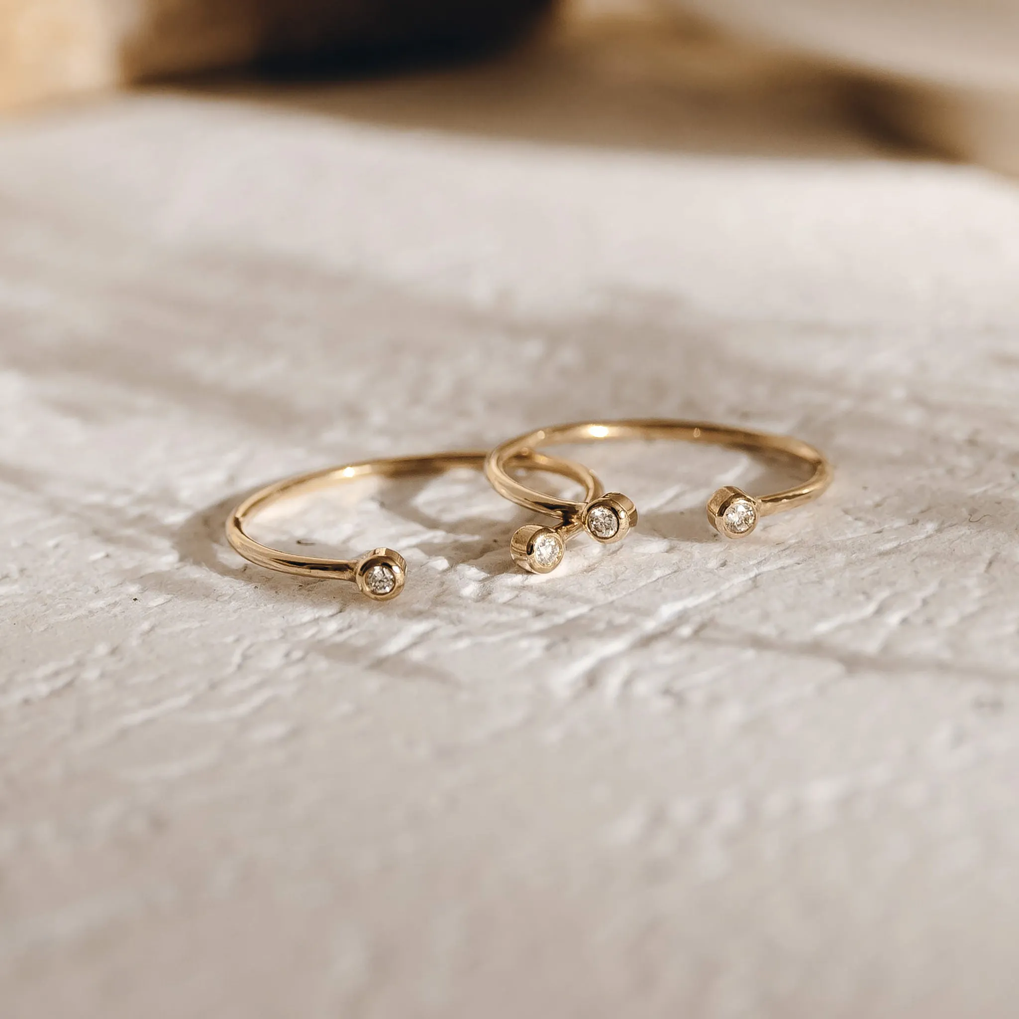 14k Gold Diamond Ring - Karoline Luxe