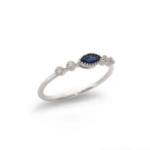 14K Marquise Sapphire & Diamond Stack Ring MR45620S