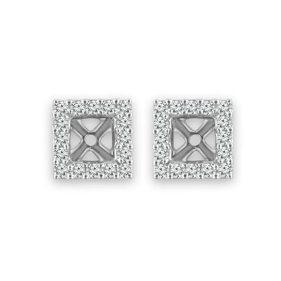 14K White Gold 1/6 Ctw Stud Earrings