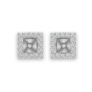 14K White Gold 1/6 Ctw Stud Earrings