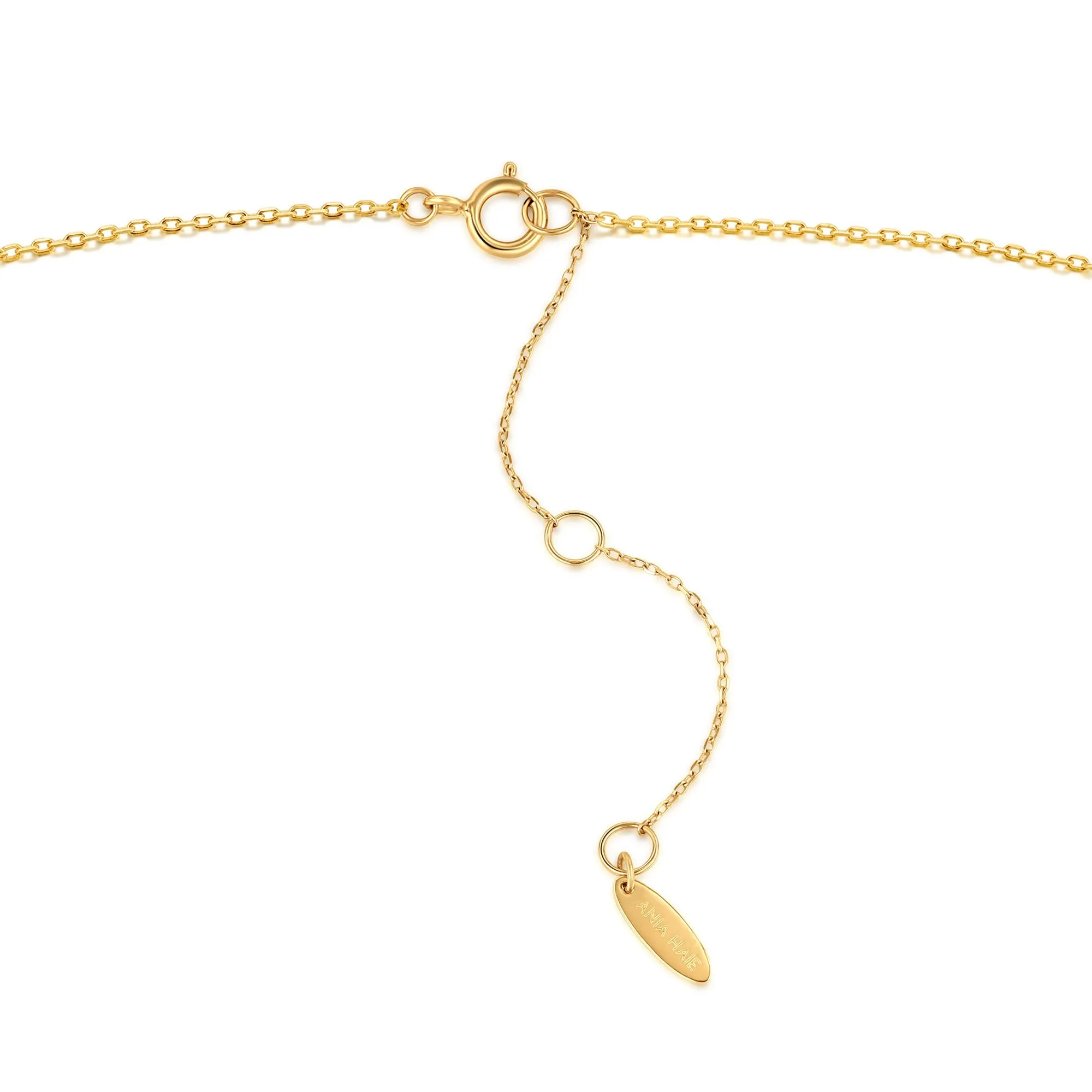 14kt Gold Natural Diamond Key Necklace