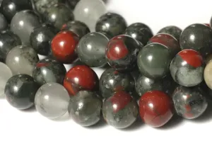 15.5" 6mm natural African bloodstone round beads