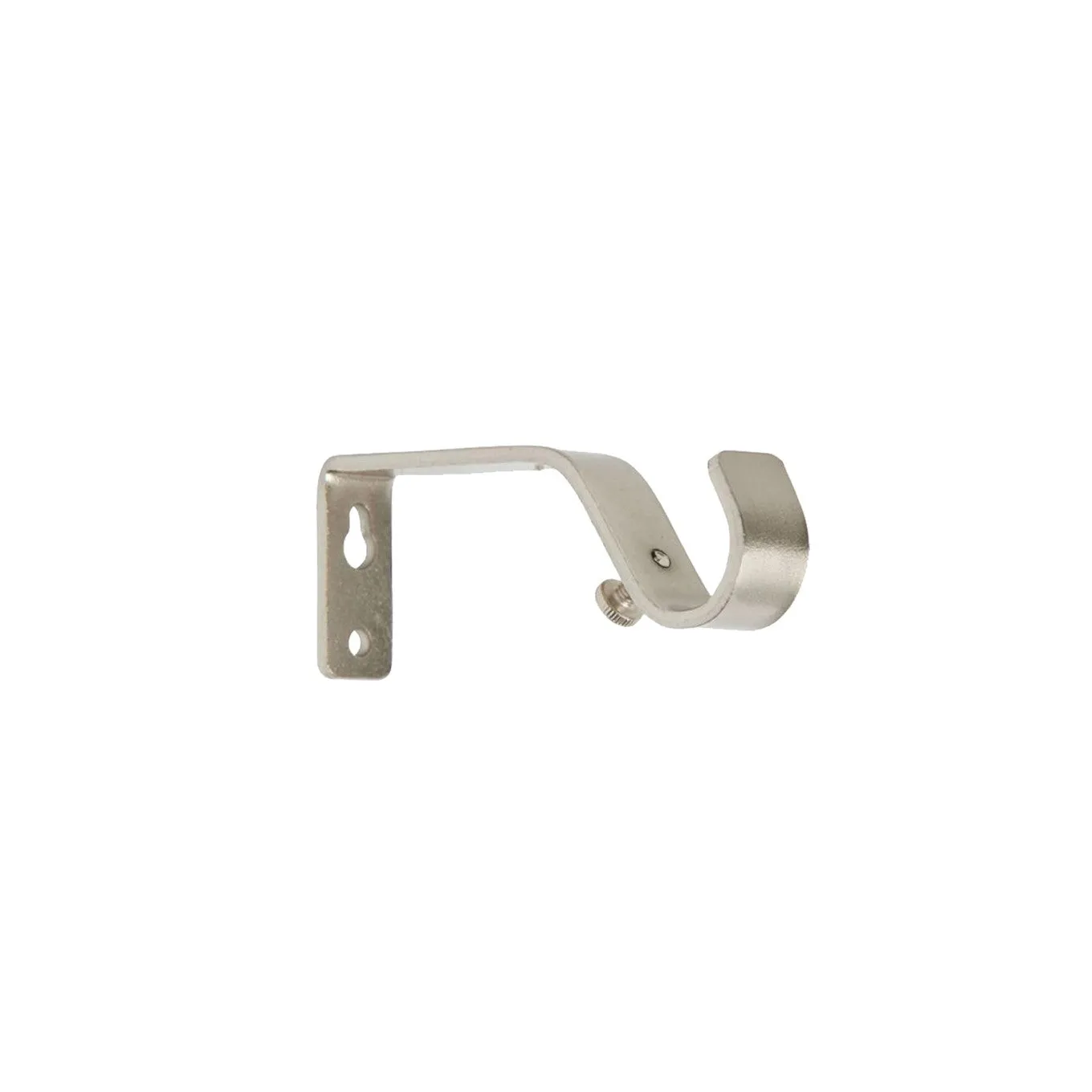16-19mm Sliced Ball Pole Extendable Curtain Pole Satin Silver