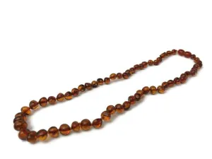 17 Inch Polished Cognac Adult Necklace