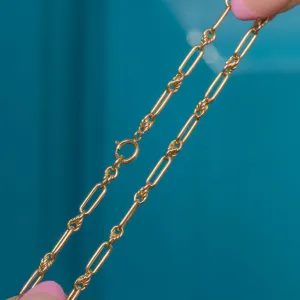 18" Buttery Antique 15ct Gold 'Lovers Knot' Chain