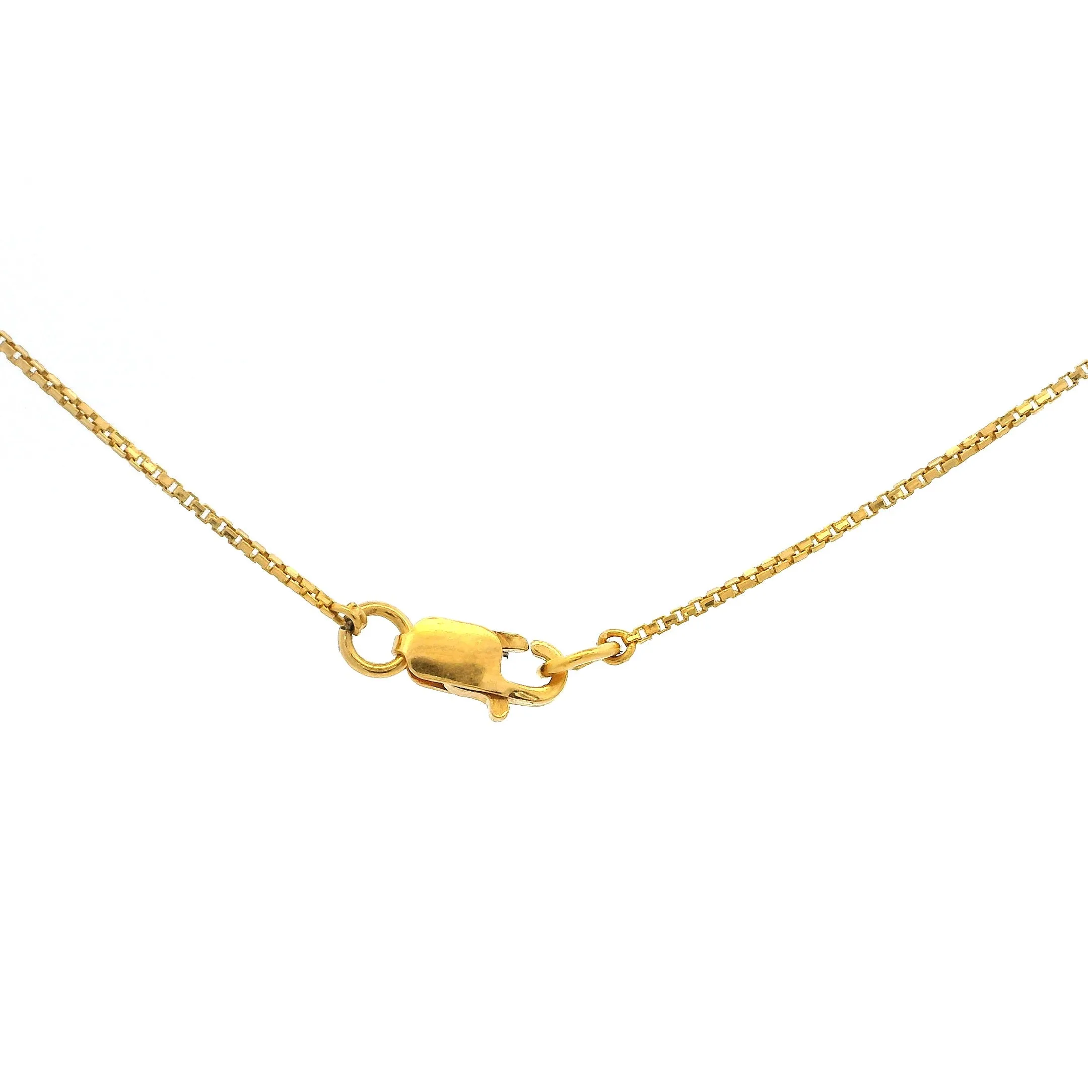 22ct Gold Beaded Chain for women's| 16 Inches | Rhodium Finish | Plain