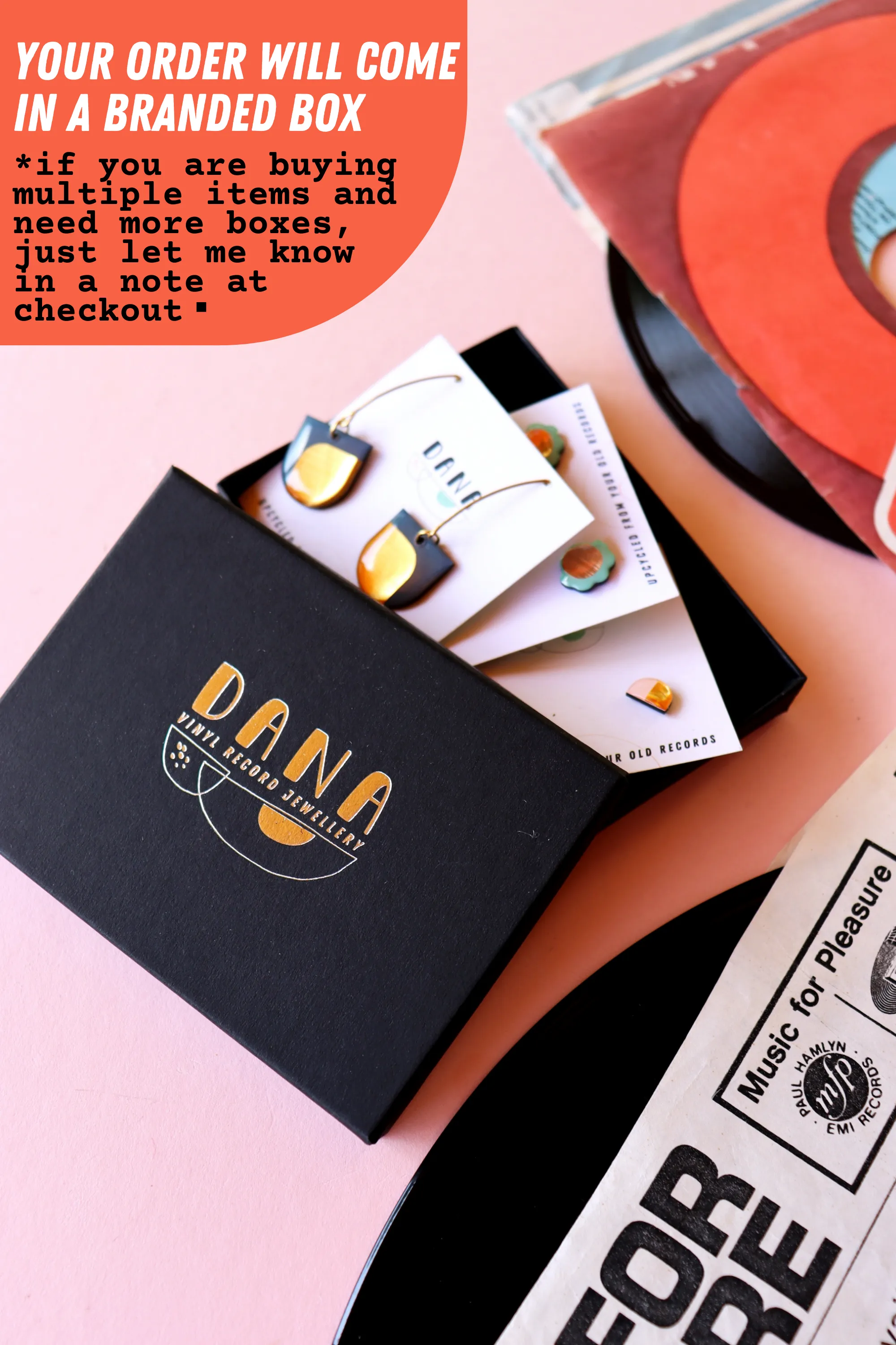 30% OFF / DEE in light pink and gold / made in ireland