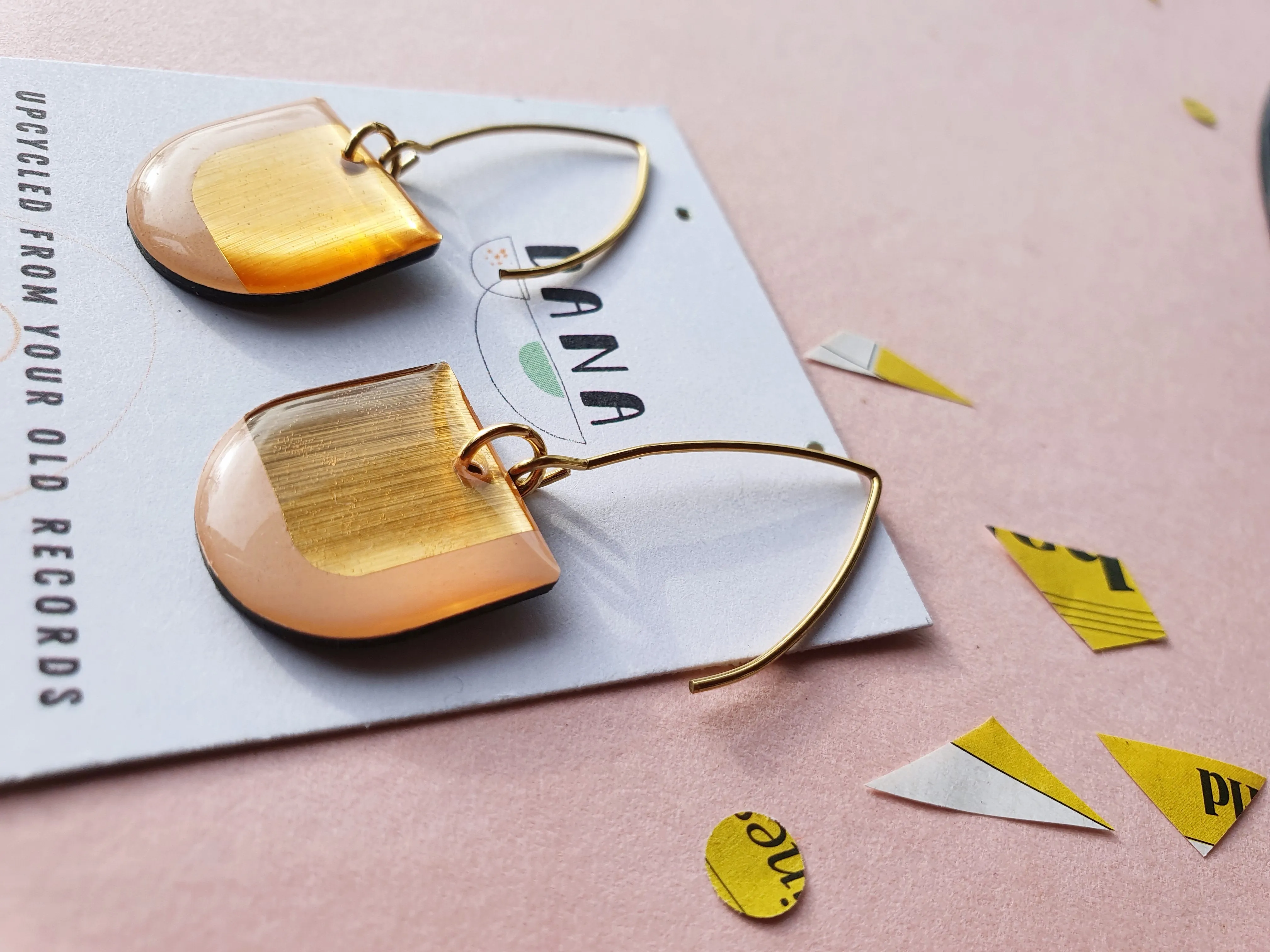 30% OFF / DEE in light pink and gold / made in ireland