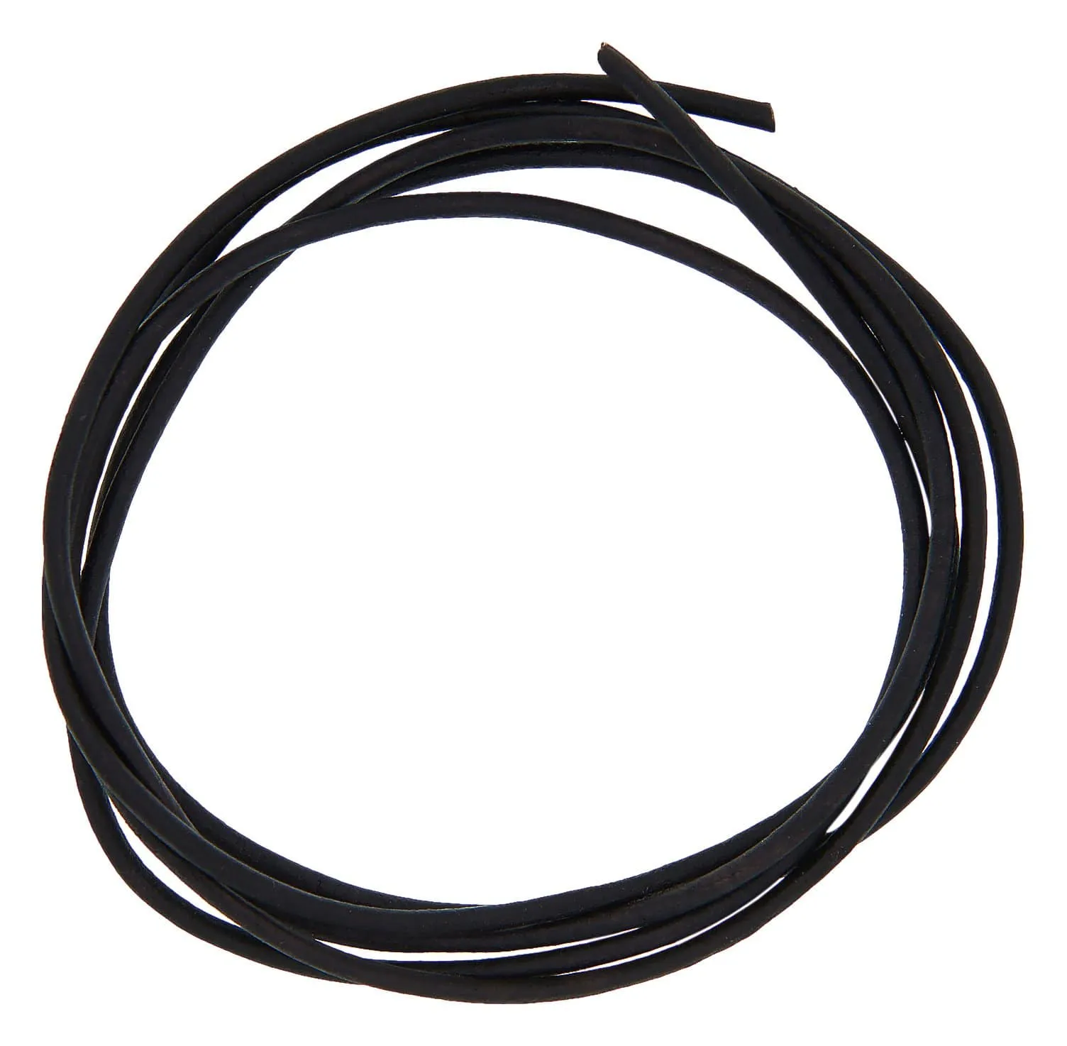 3/32"(2mm) Black, Round Cord, Leather, #M-1631-NATBLK