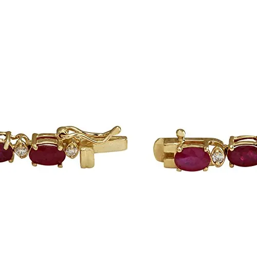 40.45 Carat Natural Red Ruby and Diamond (F-G Color, VS1-VS2 Clarity) 18K Yellow Gold Luxury Necklace for Women Exclusively Handcrafted in USA