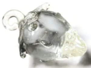47mm Handmade Clear Strawberry Pendant Artisan Glass Pendant