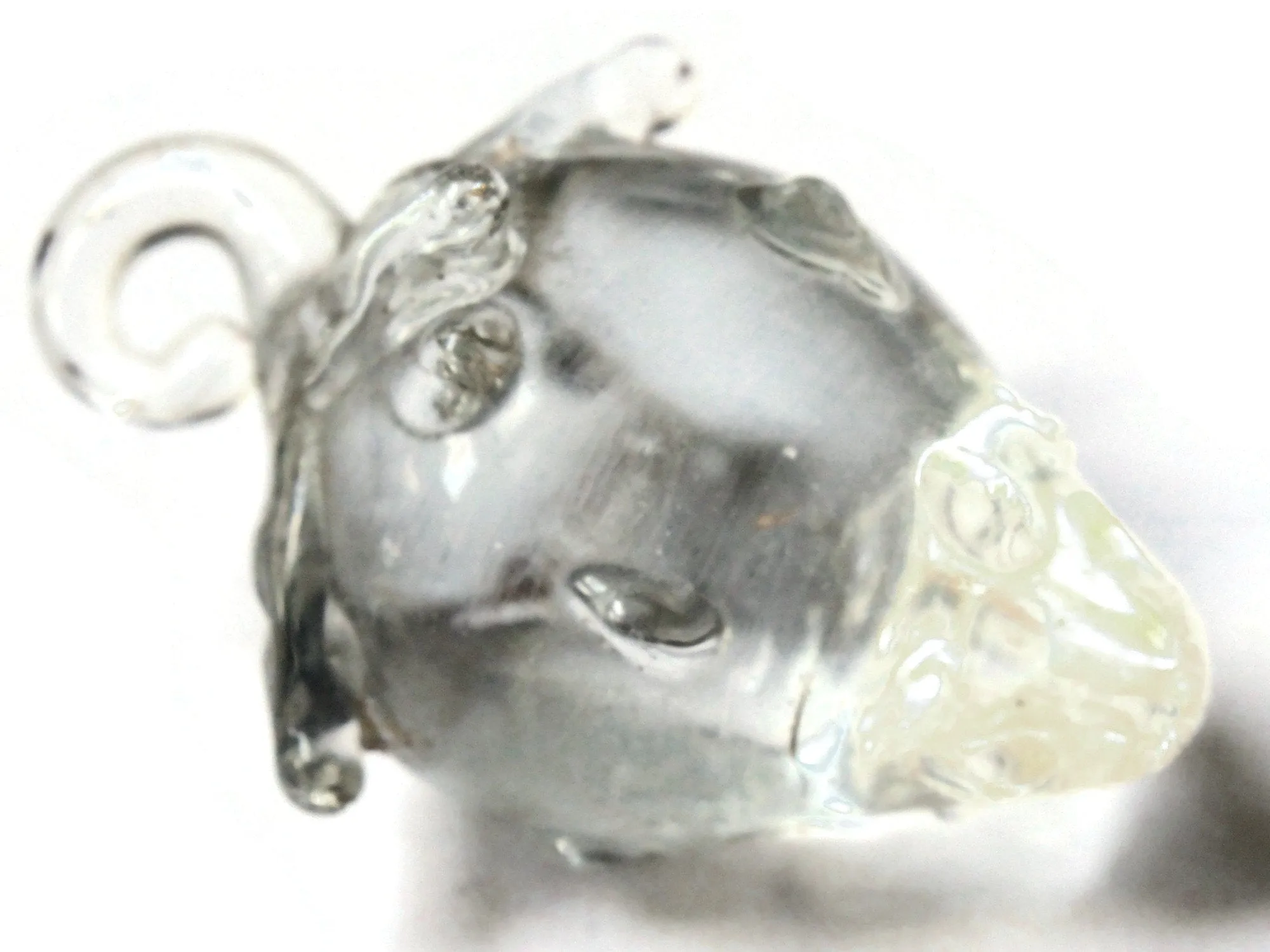 47mm Handmade Clear Strawberry Pendant Artisan Glass Pendant