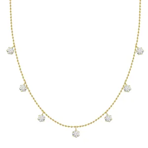 7 Diamonds Drop Necklace