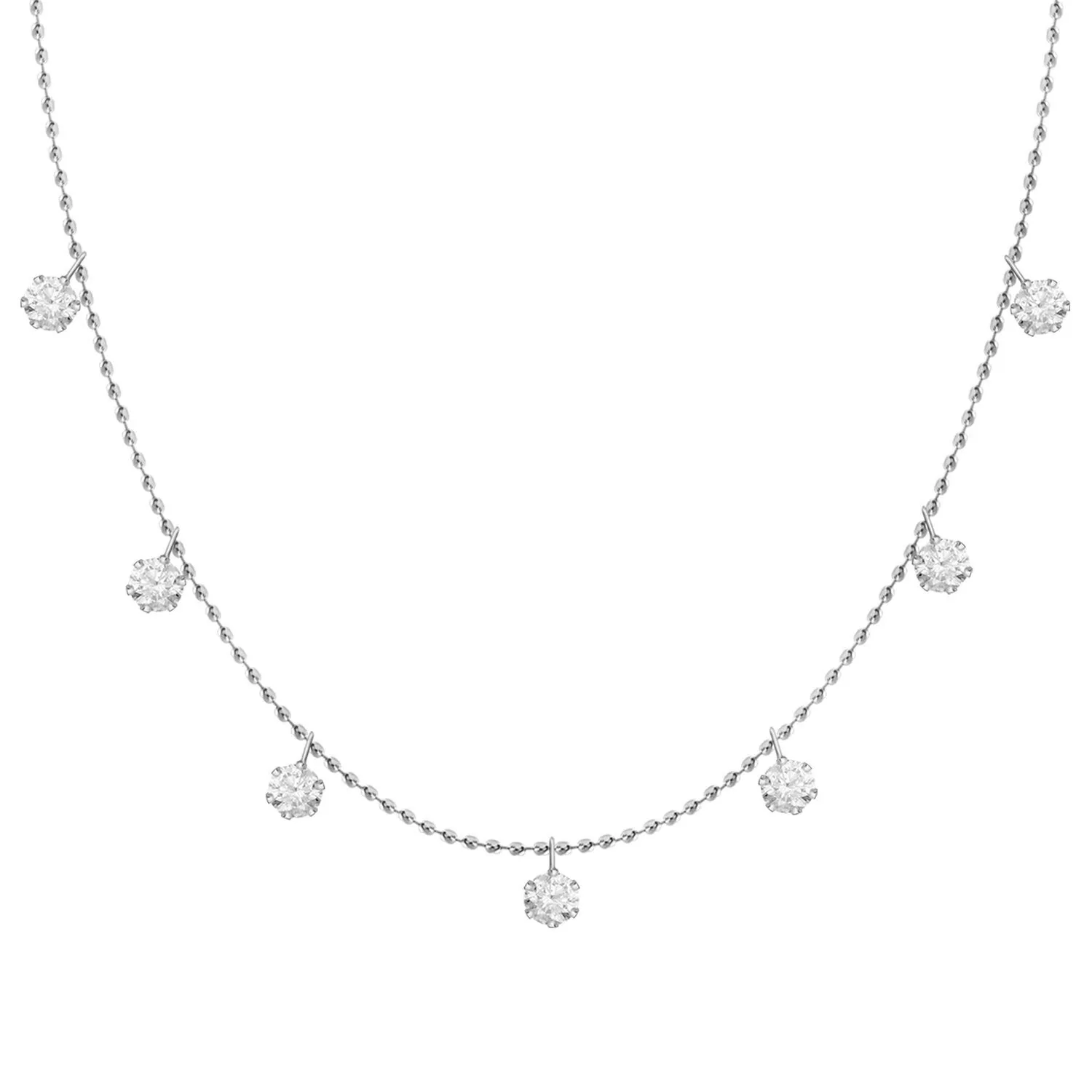 7 Diamonds Drop Necklace