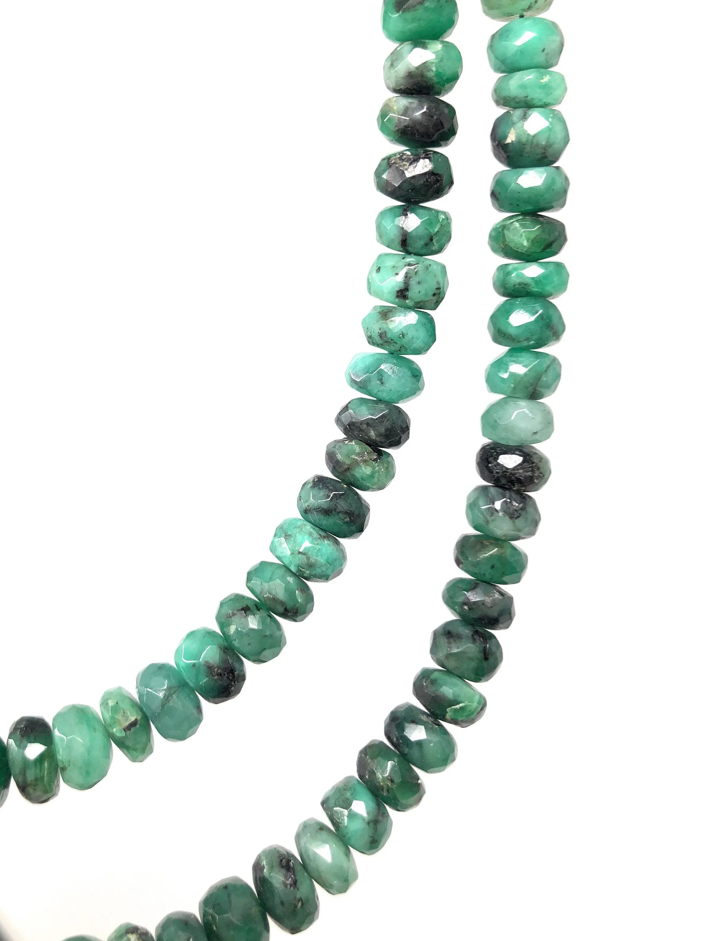 8mm Natural Emerald Beads,  Gemstone Beads, Wholesale Beads, Jewelry Supplies, Bulk Beads, 13" Strand