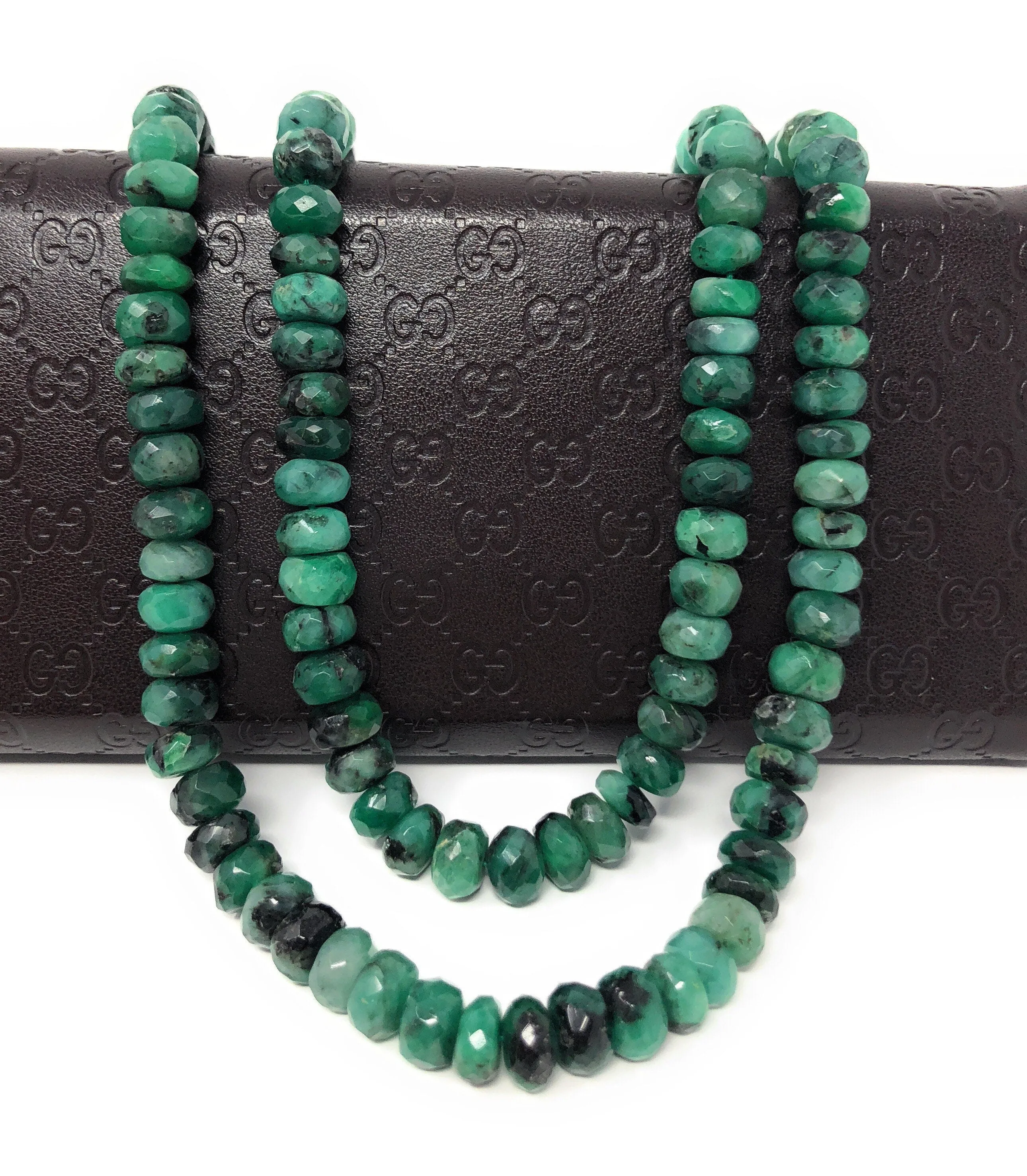8mm Natural Emerald Beads,  Gemstone Beads, Wholesale Beads, Jewelry Supplies, Bulk Beads, 13" Strand