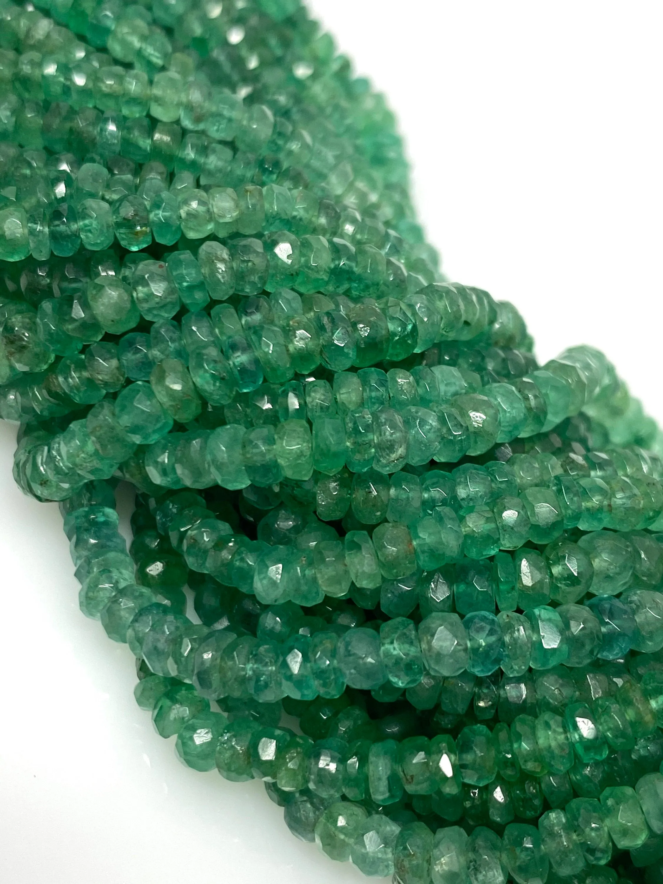 8" Emerald Beads, Genuine Zambian Emerald Gemstone Beads, Wholesale Bulk Beads, DIY Jewelry Making