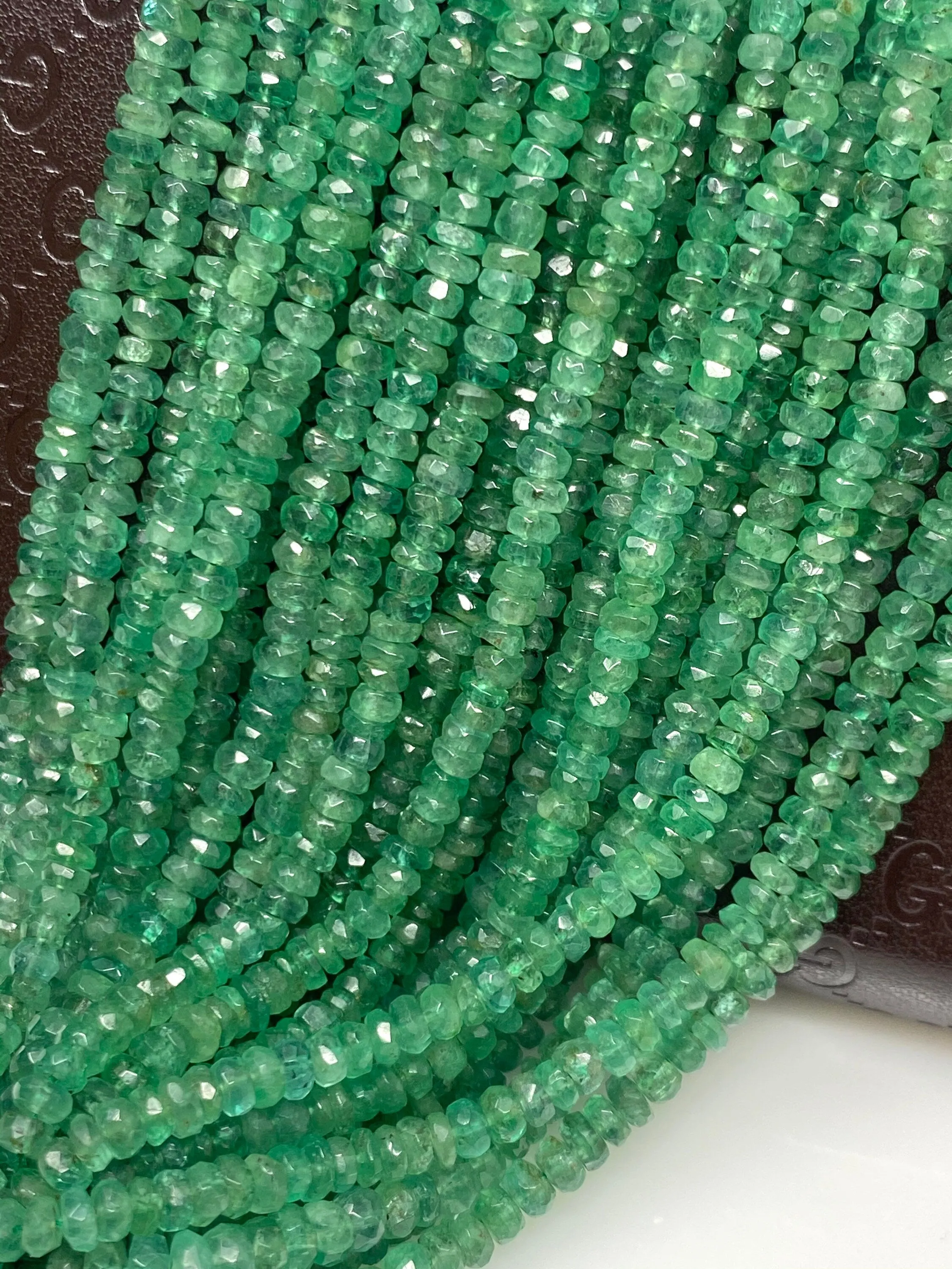 8" Emerald Beads, Genuine Zambian Emerald Gemstone Beads, Wholesale Bulk Beads, DIY Jewelry Making