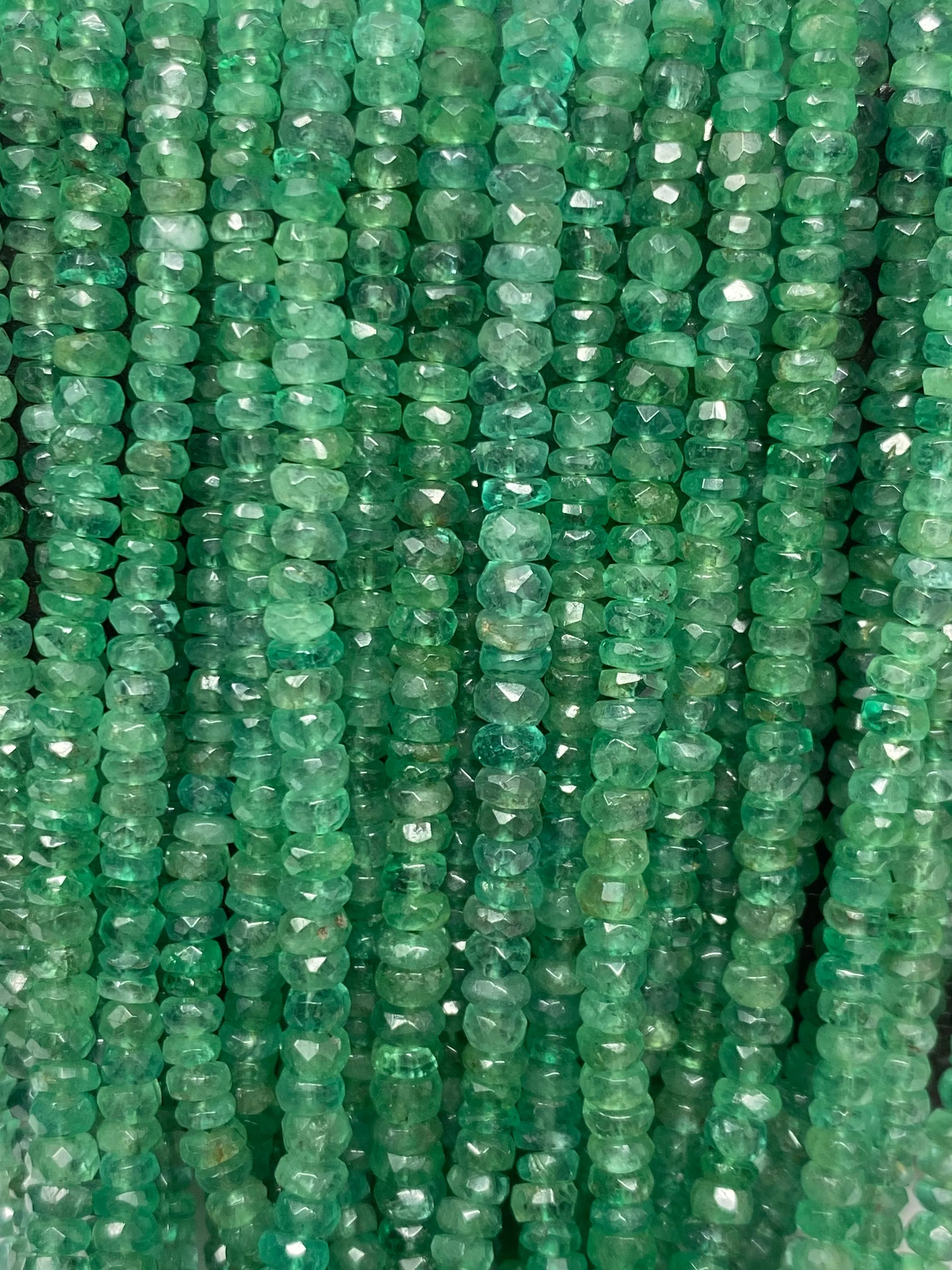 8" Emerald Beads, Genuine Zambian Emerald Gemstone Beads, Wholesale Bulk Beads, DIY Jewelry Making
