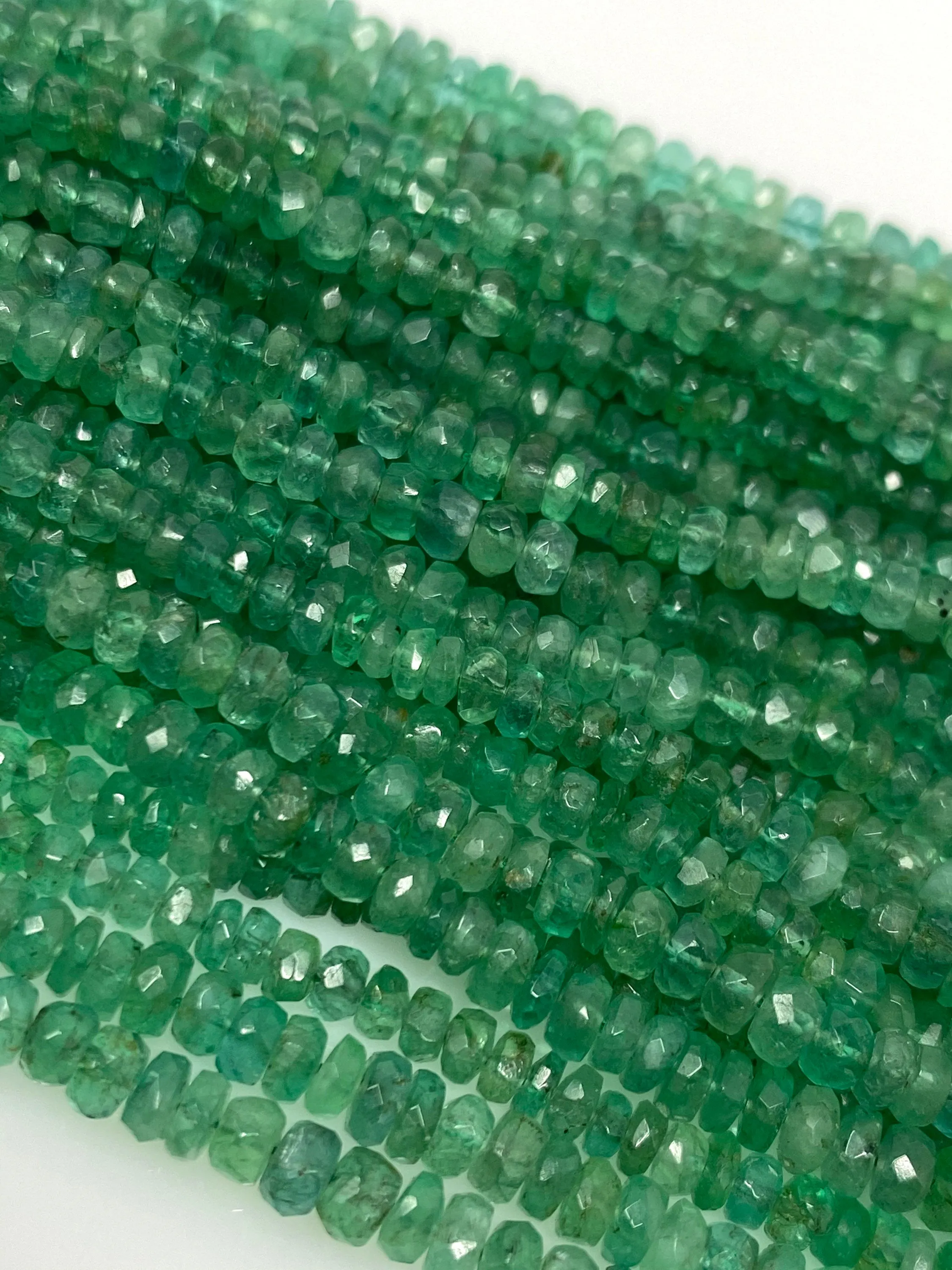 8" Emerald Beads, Genuine Zambian Emerald Gemstone Beads, Wholesale Bulk Beads, DIY Jewelry Making