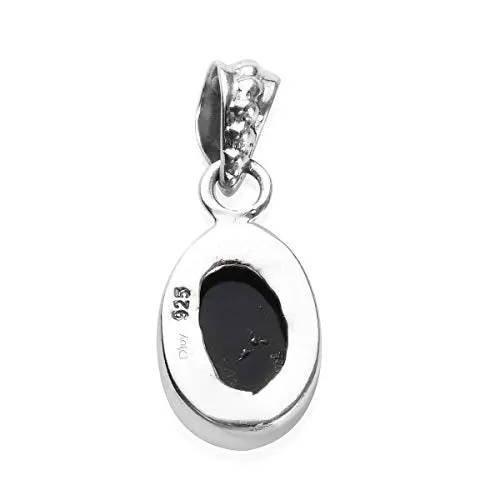 925 Sterling Silver Boho Handmade Strand Statement Pendant for Women Velvet Obsidian Fashion Jewelry Gift