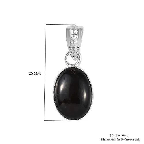 925 Sterling Silver Boho Handmade Strand Statement Pendant for Women Velvet Obsidian Fashion Jewelry Gift