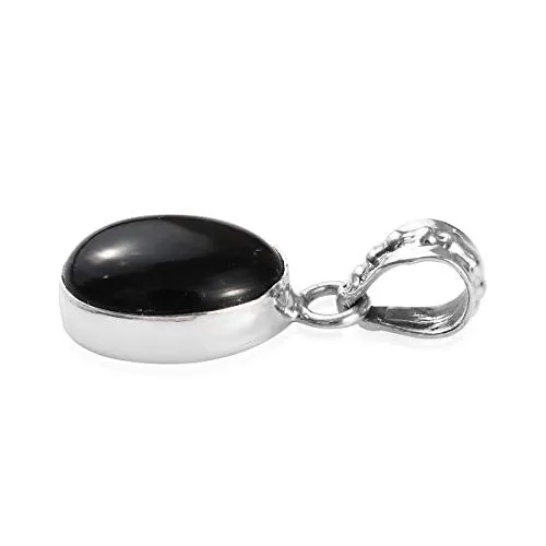 925 Sterling Silver Boho Handmade Strand Statement Pendant for Women Velvet Obsidian Fashion Jewelry Gift
