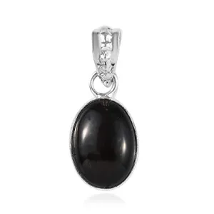 925 Sterling Silver Boho Handmade Strand Statement Pendant for Women Velvet Obsidian Fashion Jewelry Gift