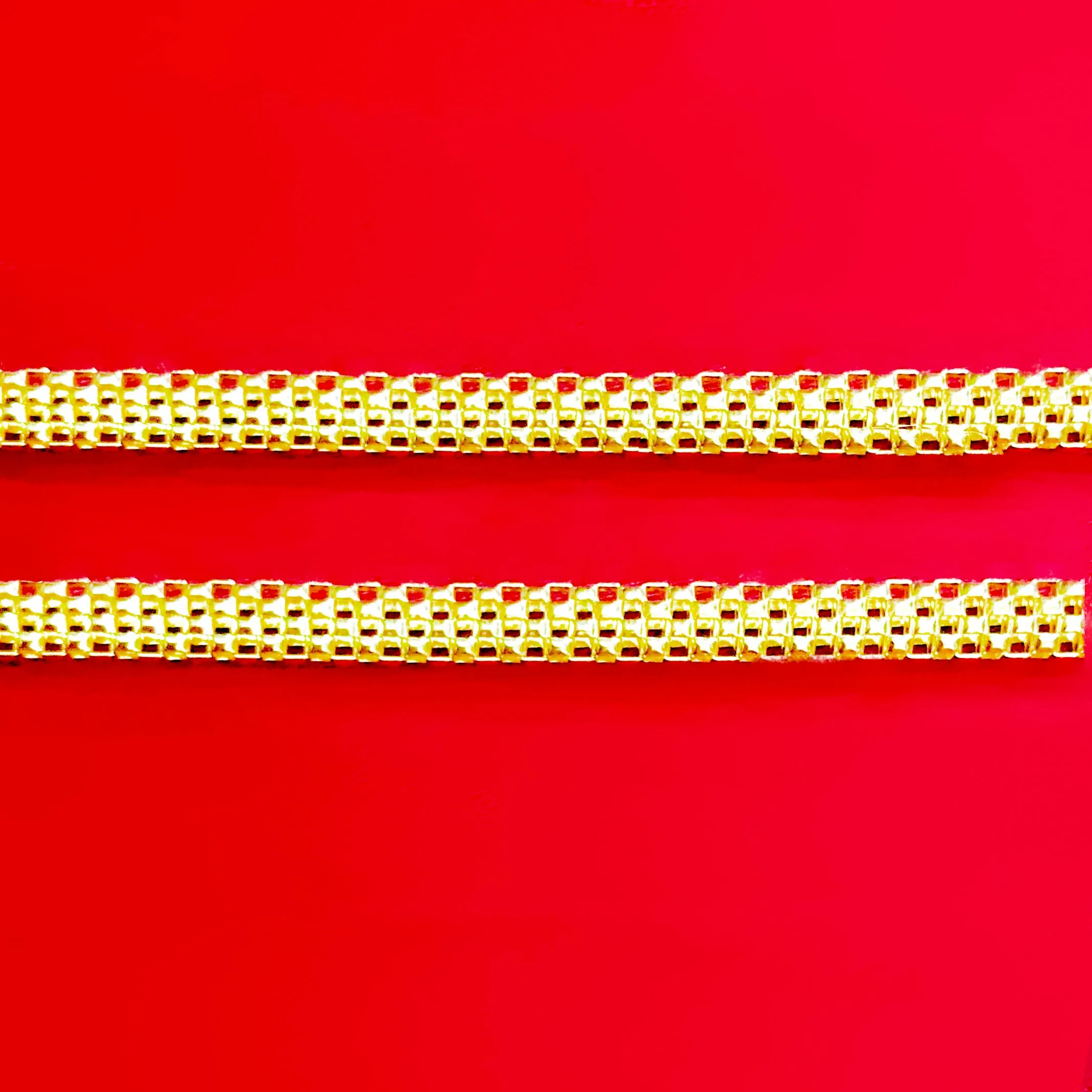 925 Sterling Silver, Gold Plated, Snake Necklace Chain (Design 8)