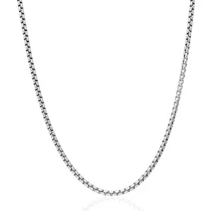 925 Sterling Silver, Square Box Link, Heavy-Duty Necklace Chain (Design 6)