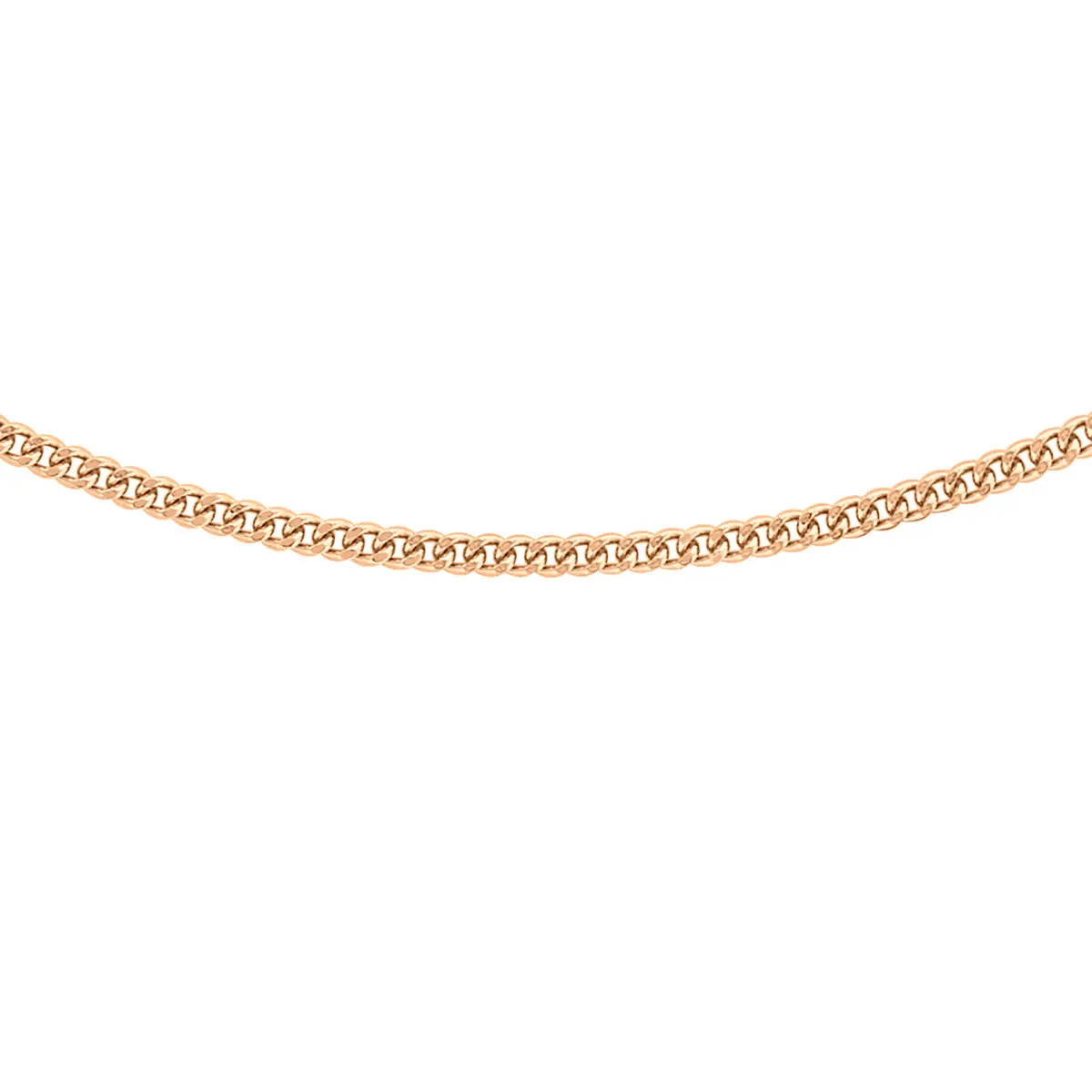 9K Rose Gold 30 Diamond Cut Curb Chain/ 18"-20"