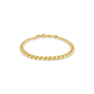 9k Yellow Gold Round Curb Bracelet