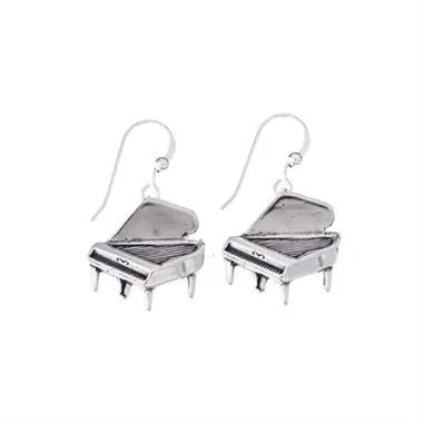Aim Gifts Earrings | Silver Grand Piano