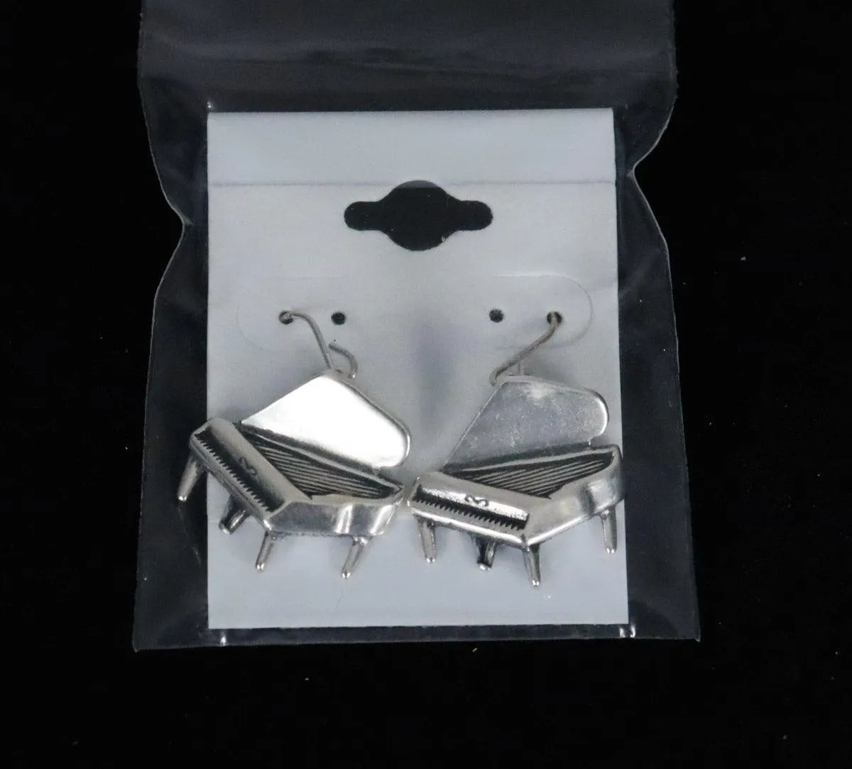 Aim Gifts Earrings | Silver Grand Piano