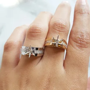 Allison Kaufman 14KT Gold Semi-Mount Engagement Ring