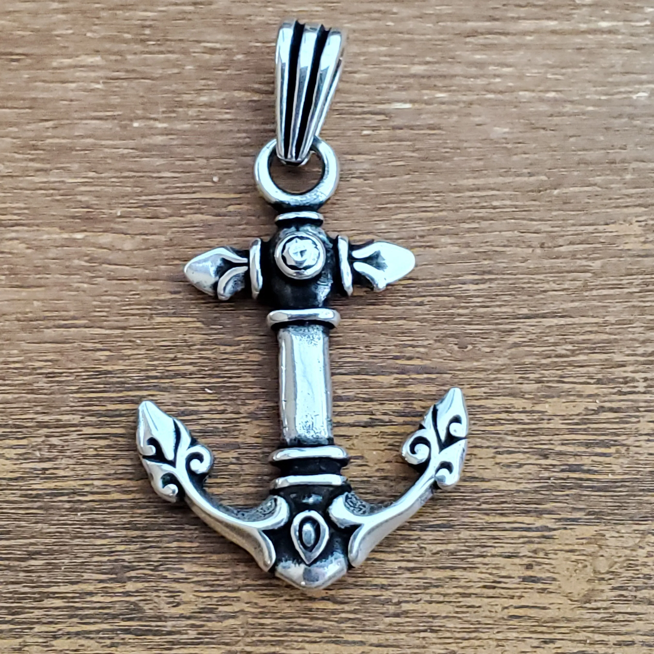 Anchor Charm .925 Sterling Silver Nautical Pendant
