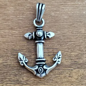 Anchor Charm .925 Sterling Silver Nautical Pendant