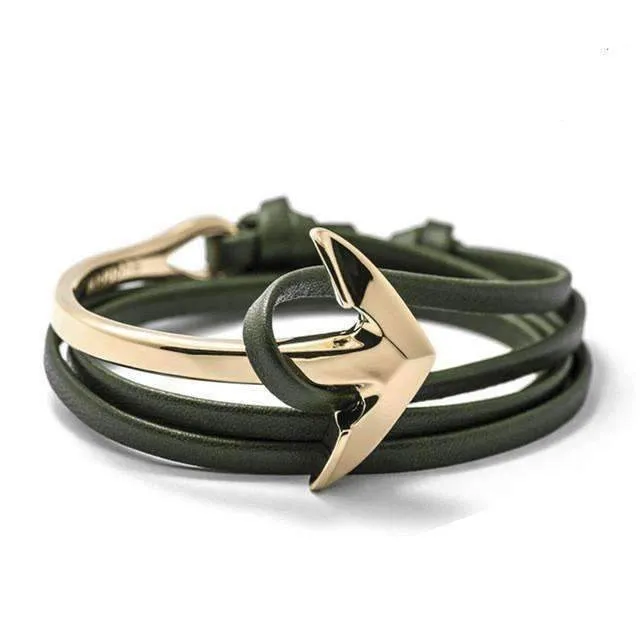 Anchor Leather Rope Bracelets