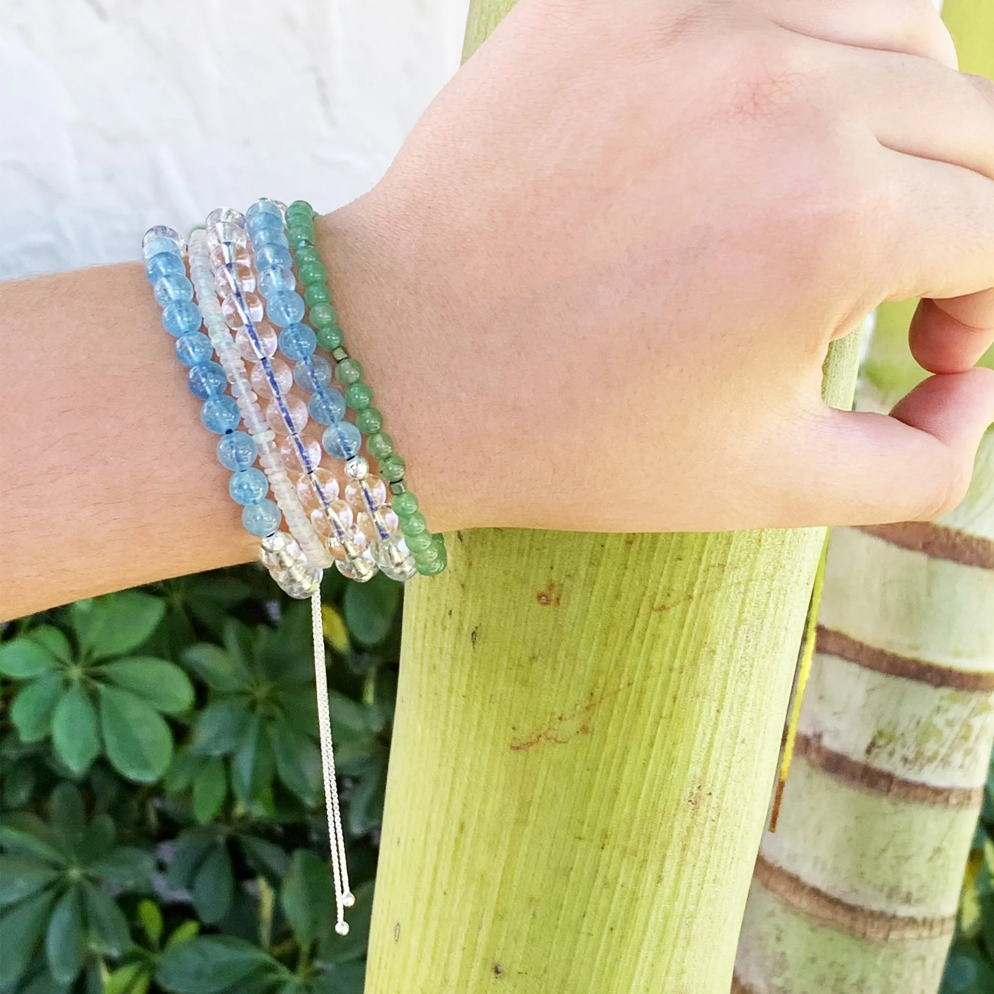 Aquamarine & Crystal Bracelet