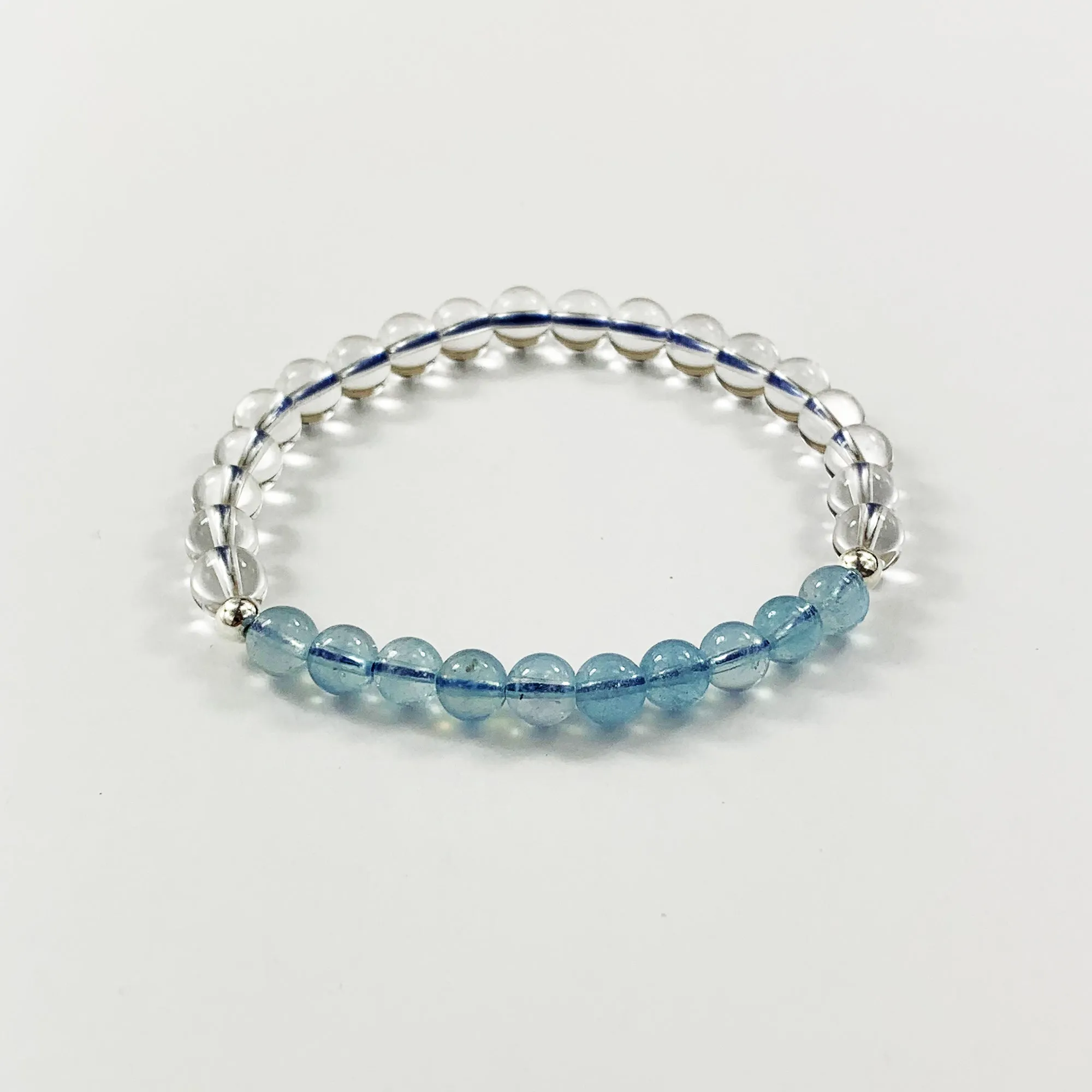 Aquamarine & Crystal Bracelet