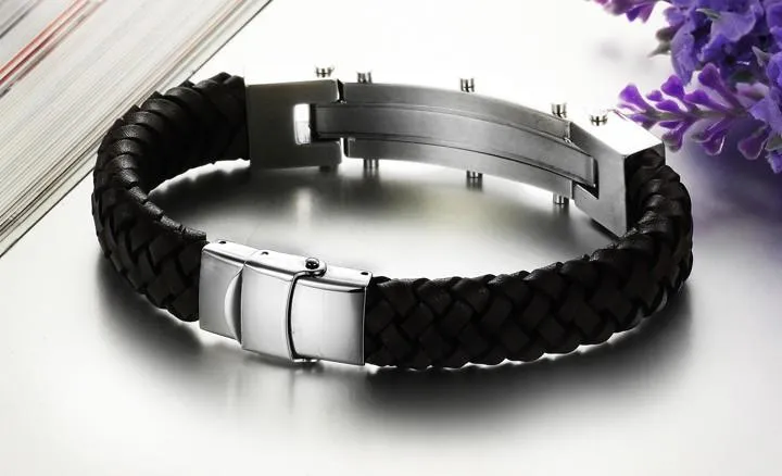 Armageddon Wing Men's Stainless Steel Bracelet (Brown)