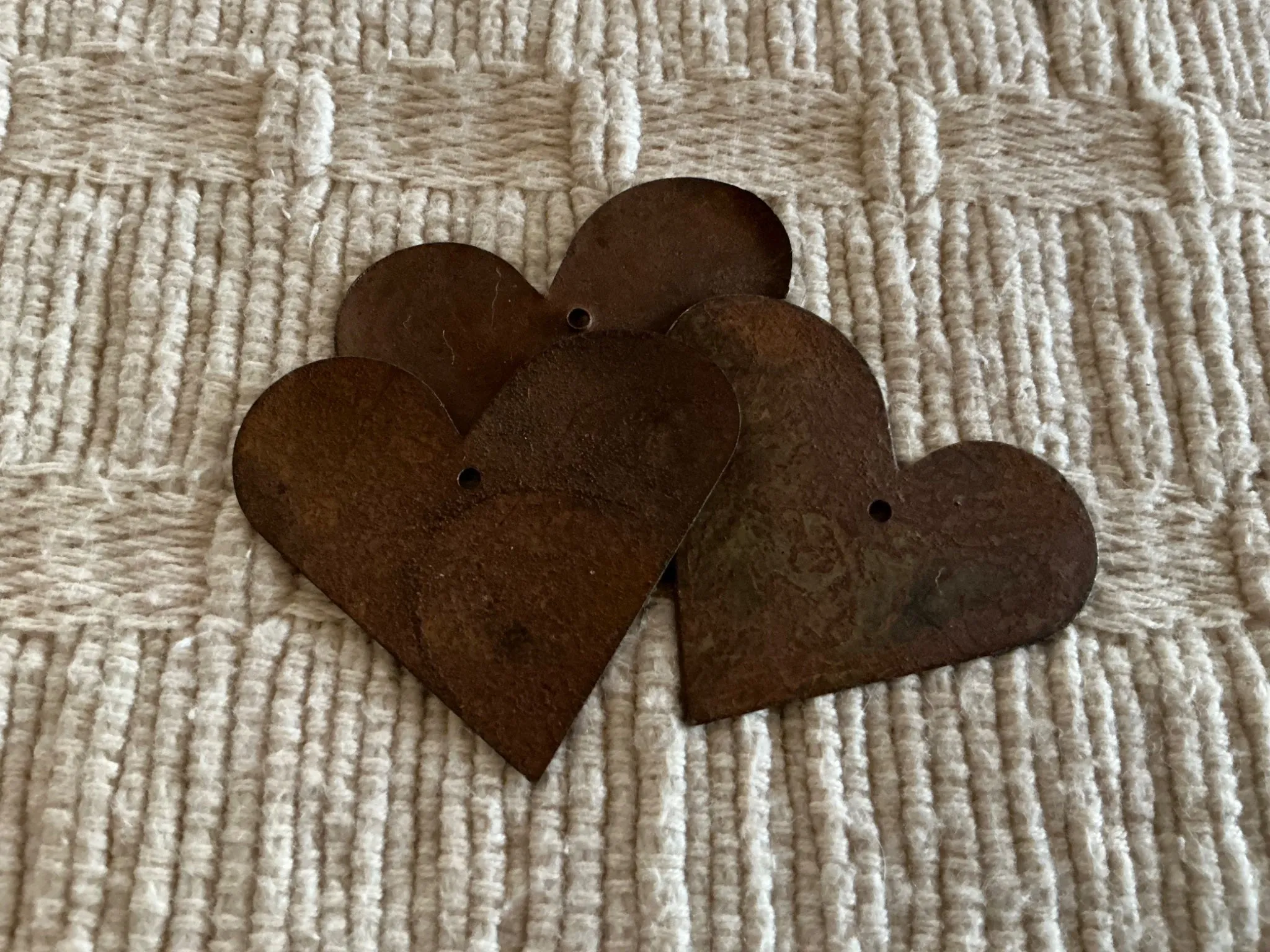 Artisan Made Rusty Stars & Hearts Pendants #7363
